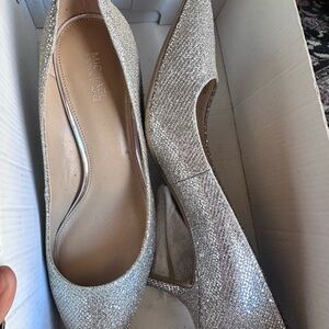 Michael Kors Silver Glitter Heels